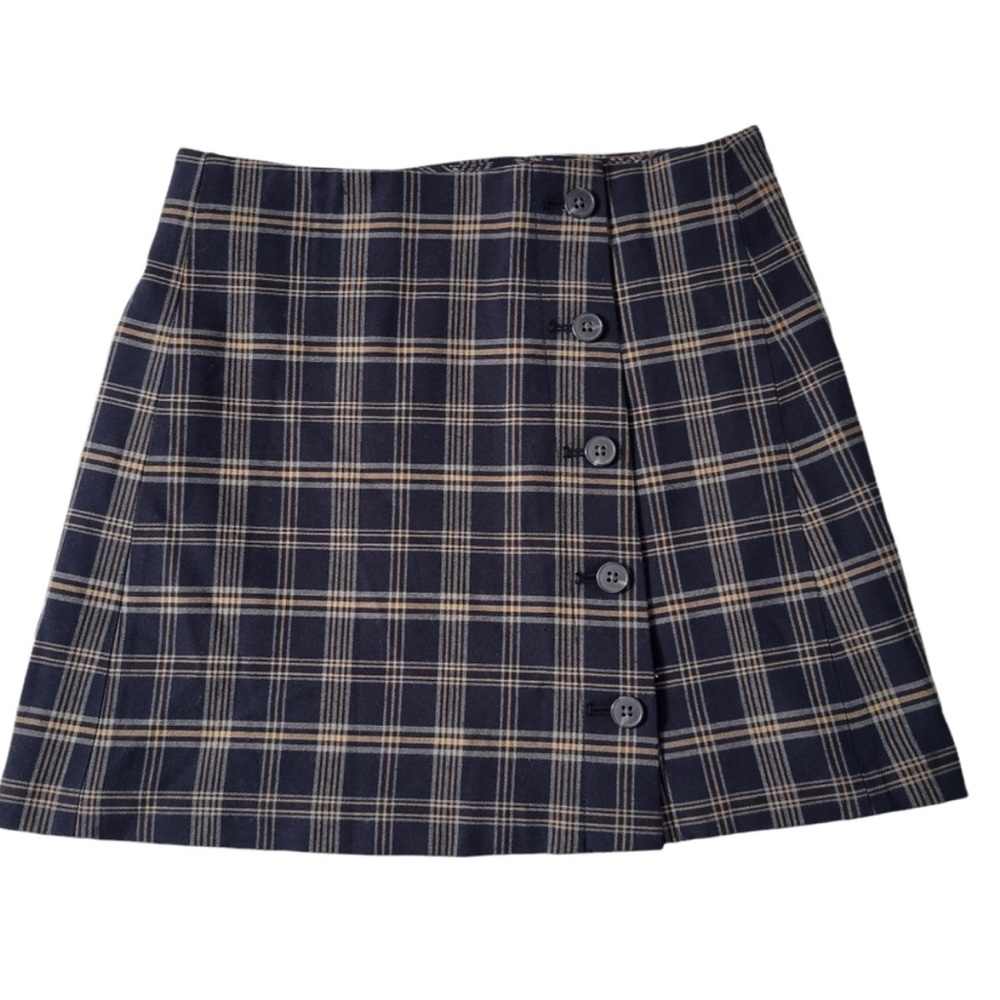 Aritzia Sunday Best Yuri Navy Plaid Mini Skirt